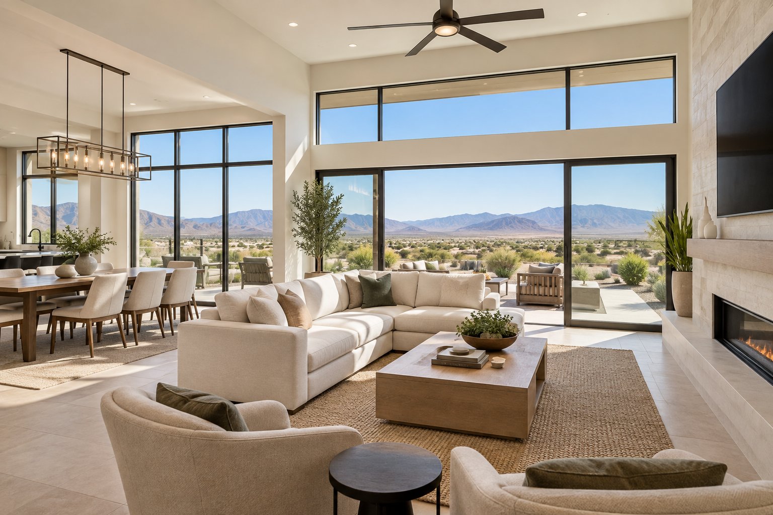 A bright Las Vegas Valley home interior, illustrative